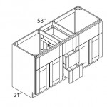 58″ Double Sink
