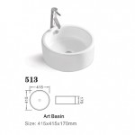 Ceramic Vessel Sink. Item #  513
